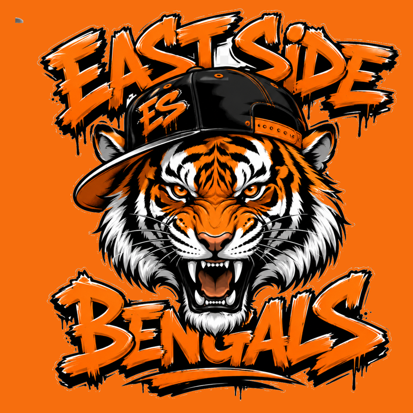 Eastside Bengals Streetwear Tiger/hat Graffiti