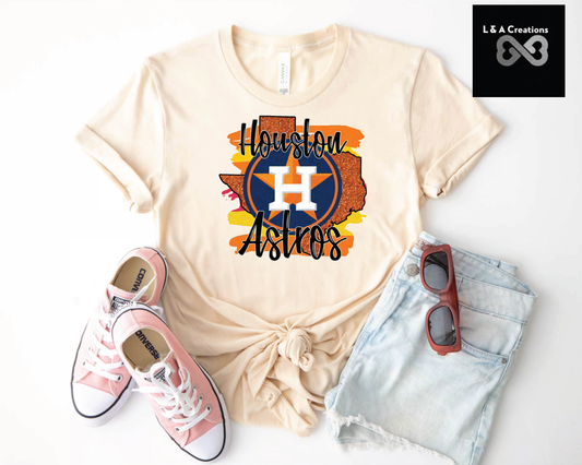 Astros Glitter State short sleeve T-shirt