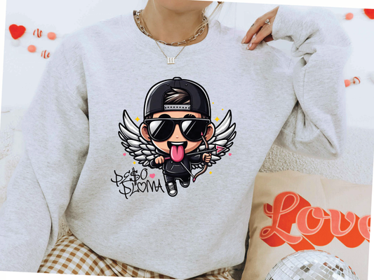 Double PP Cupid black outfit- Crewneck
