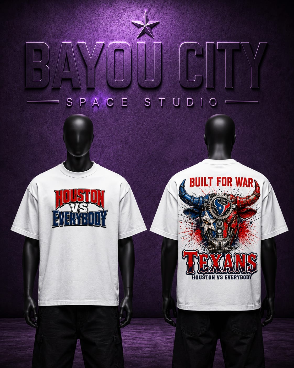 Bayou City Houston Vs. Everyone T-shirt