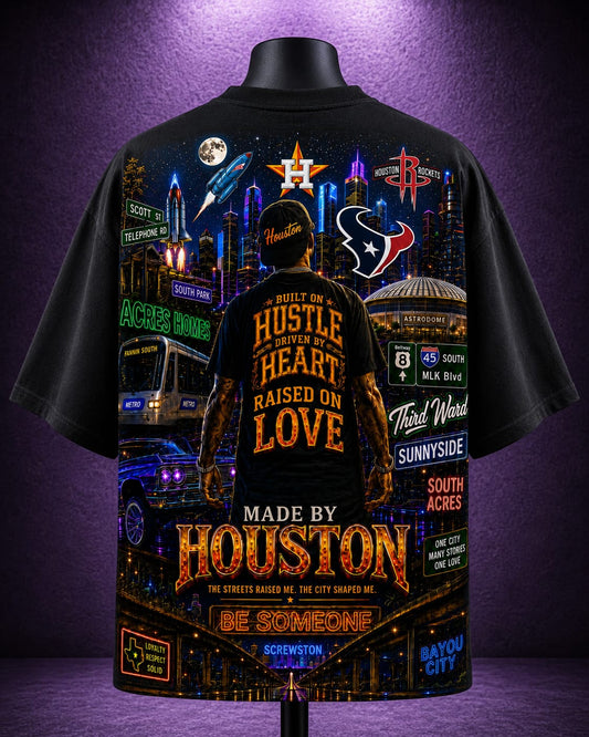 Bayou City Space Studio The City that Raised Me T-shirt
